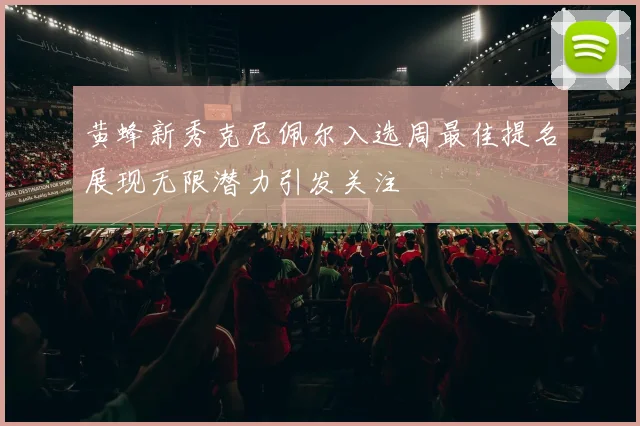 黄蜂新秀克尼佩尔入选周最佳提名展现无限潜力引发关注